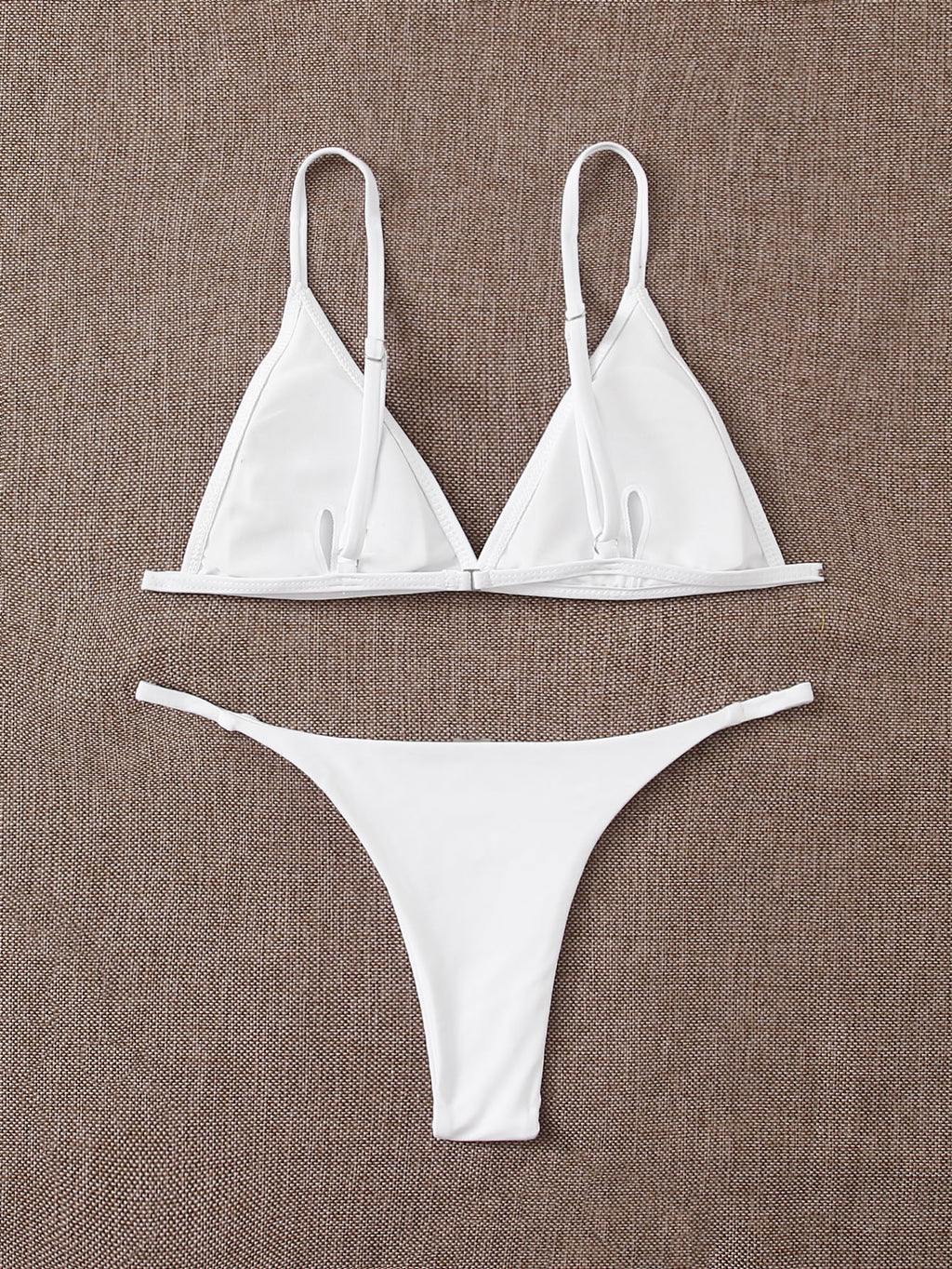 Swim Basics Summer Beach Minimalist Bikini Set Triangle Bra & Thong