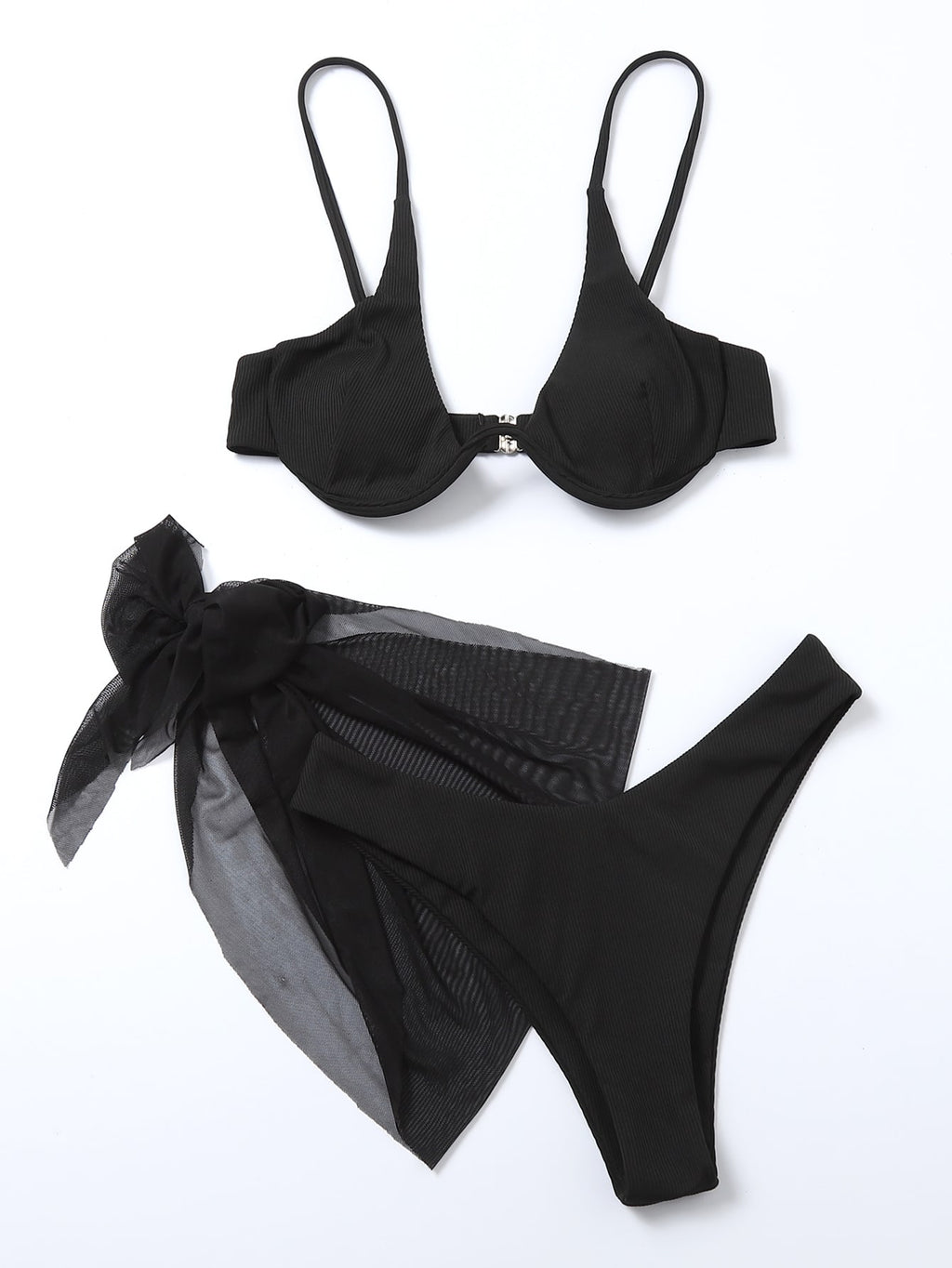 Swim SXY Summer 3pcs Bikini With Underwire, Minimalist & Fashion, Casual For Dai