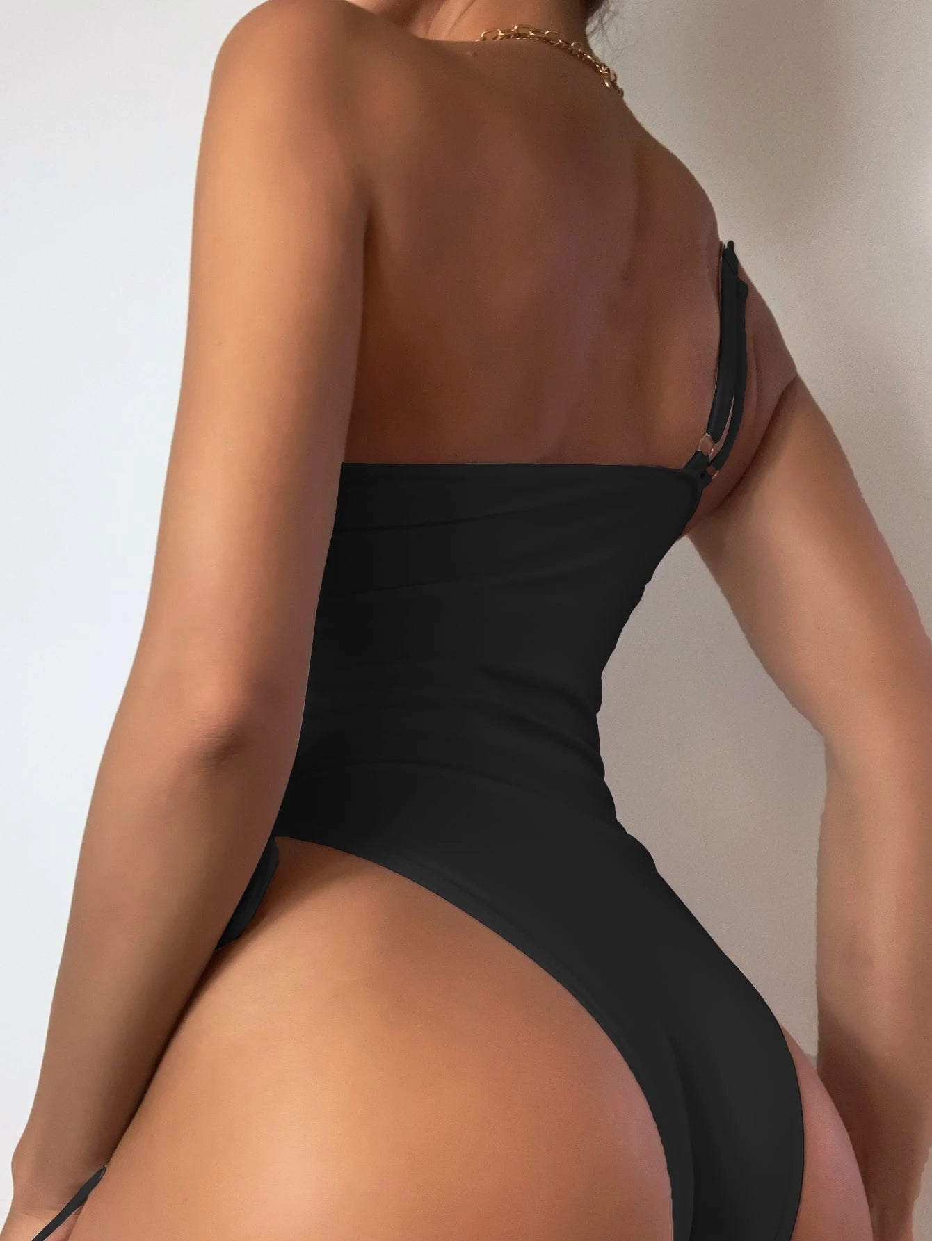 Swim Vcay Summer Beach One-Piece Swimsuit Wireless With Drawstring Side - image 12