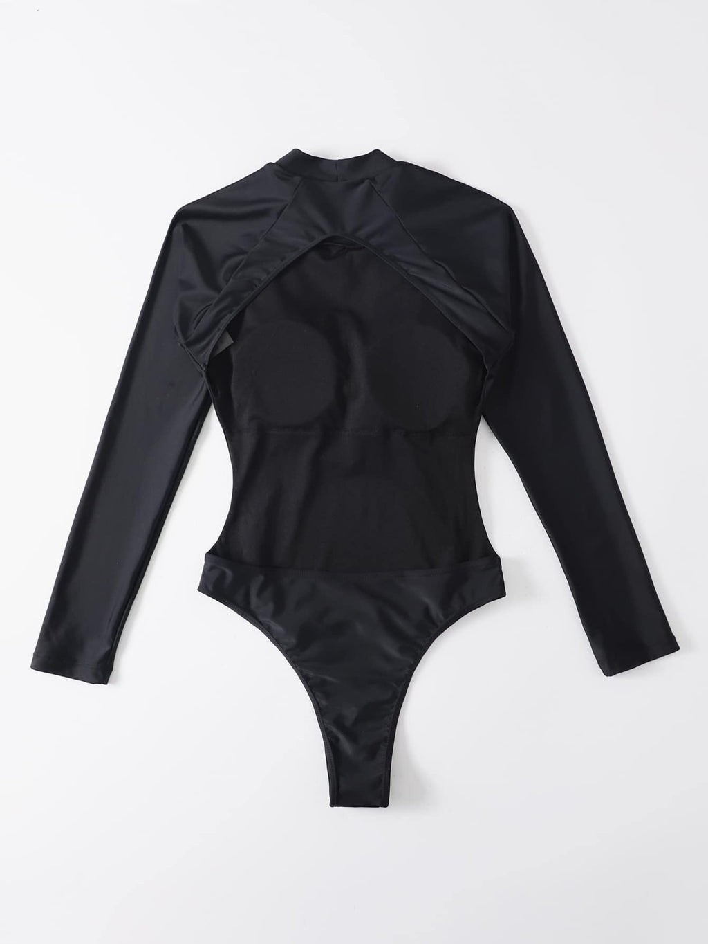 Swim SPRTY Summer Beach Plain High Neck One Piece Swimsuit - image 2