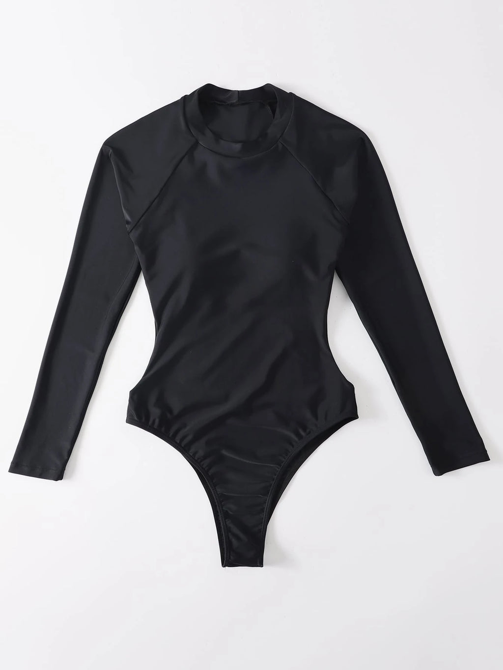 Swim SPRTY Summer Beach Plain High Neck One Piece Swimsuit - image 4