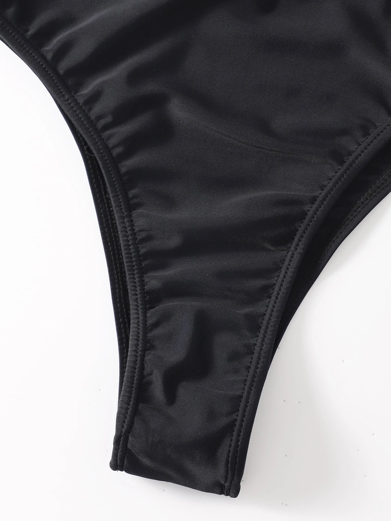 Swim SPRTY Summer Beach Plain High Neck One Piece Swimsuit - image 5