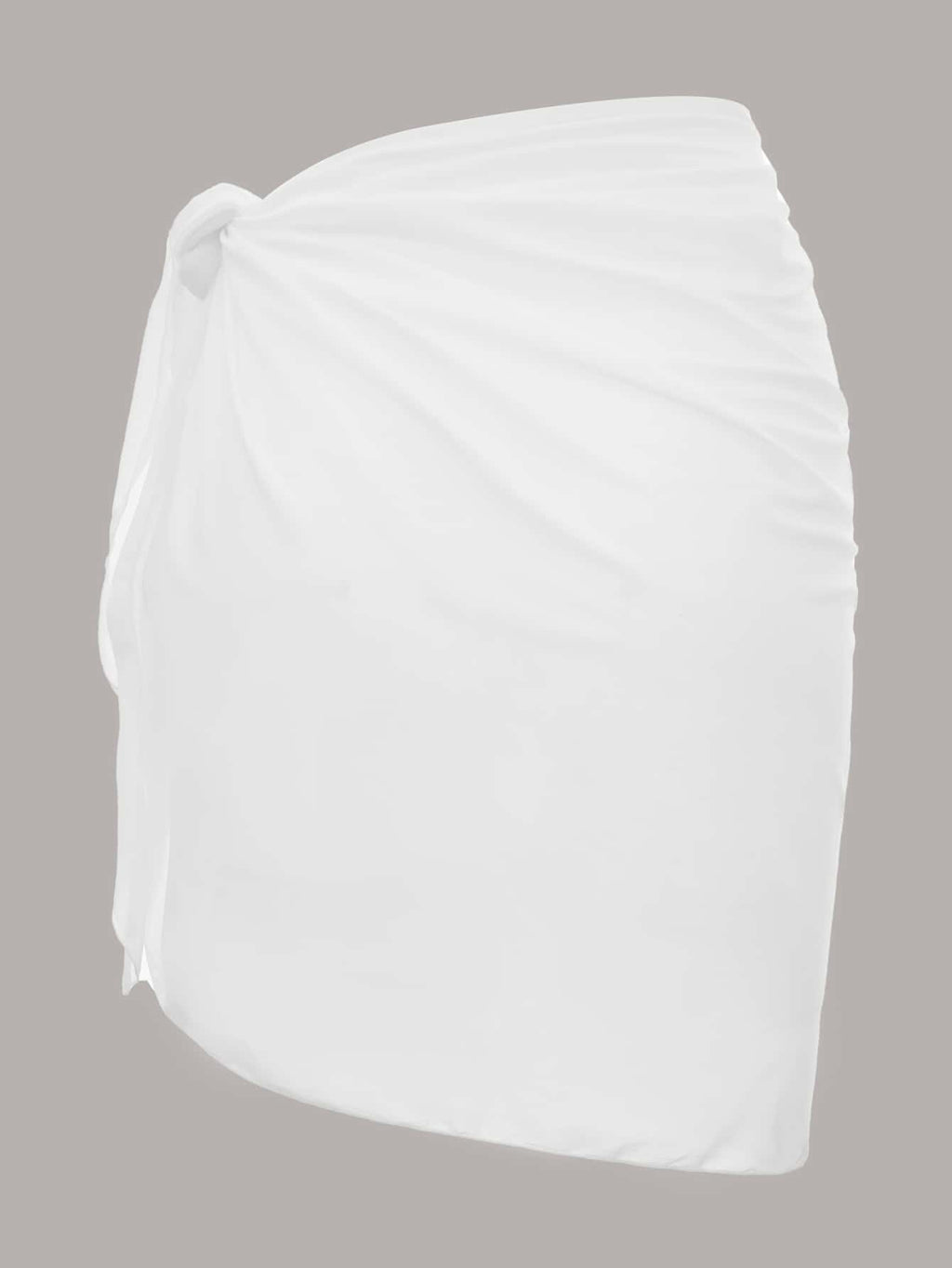 Swim Mod Summer Beach Ladies' Solid Color Simple Ruched Design Cover-Up - image 6