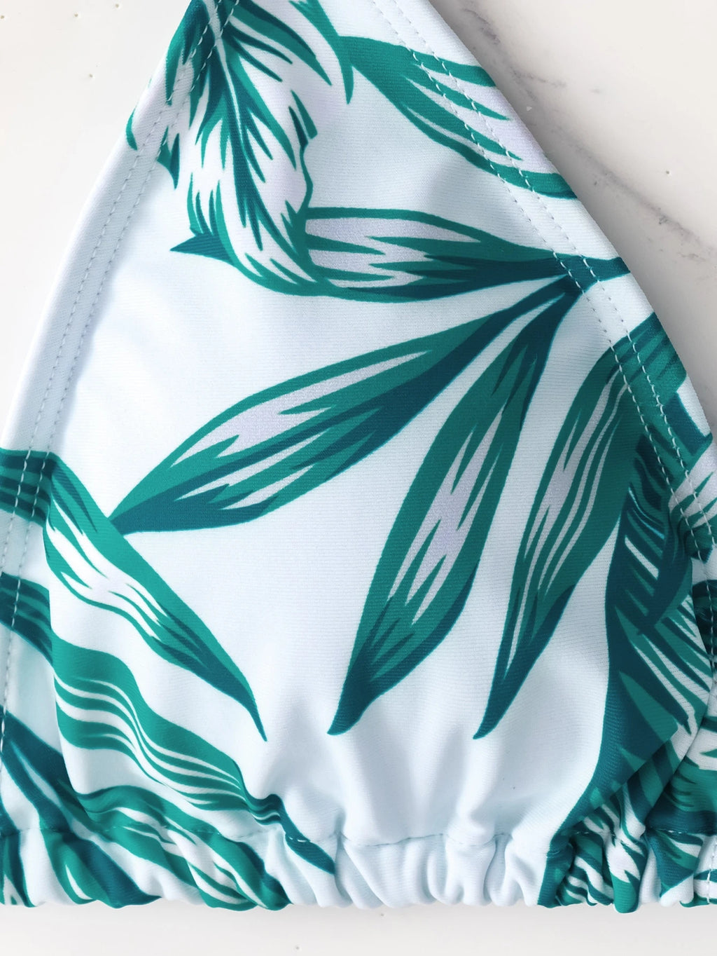 Swim Vcay Women's Summer Beach Tropical Plant Print Halter Tie Sexy