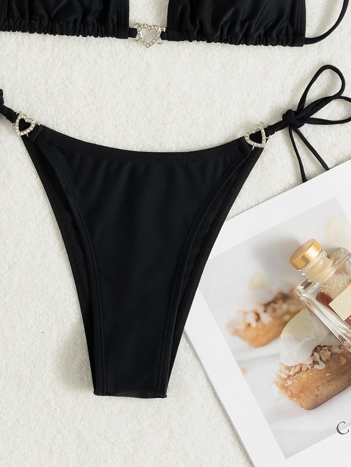 Swim Vcay Women's Solid Color Bikini Set For Beach Vacation For Summer