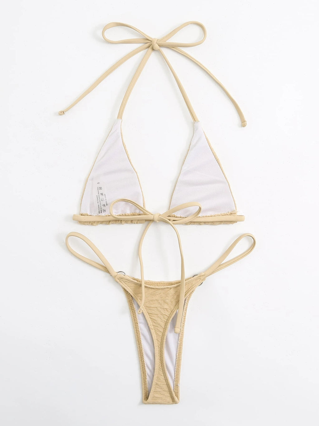 Swim SXY Summer Beach Halter Micro Triangle Thong Bikini Set