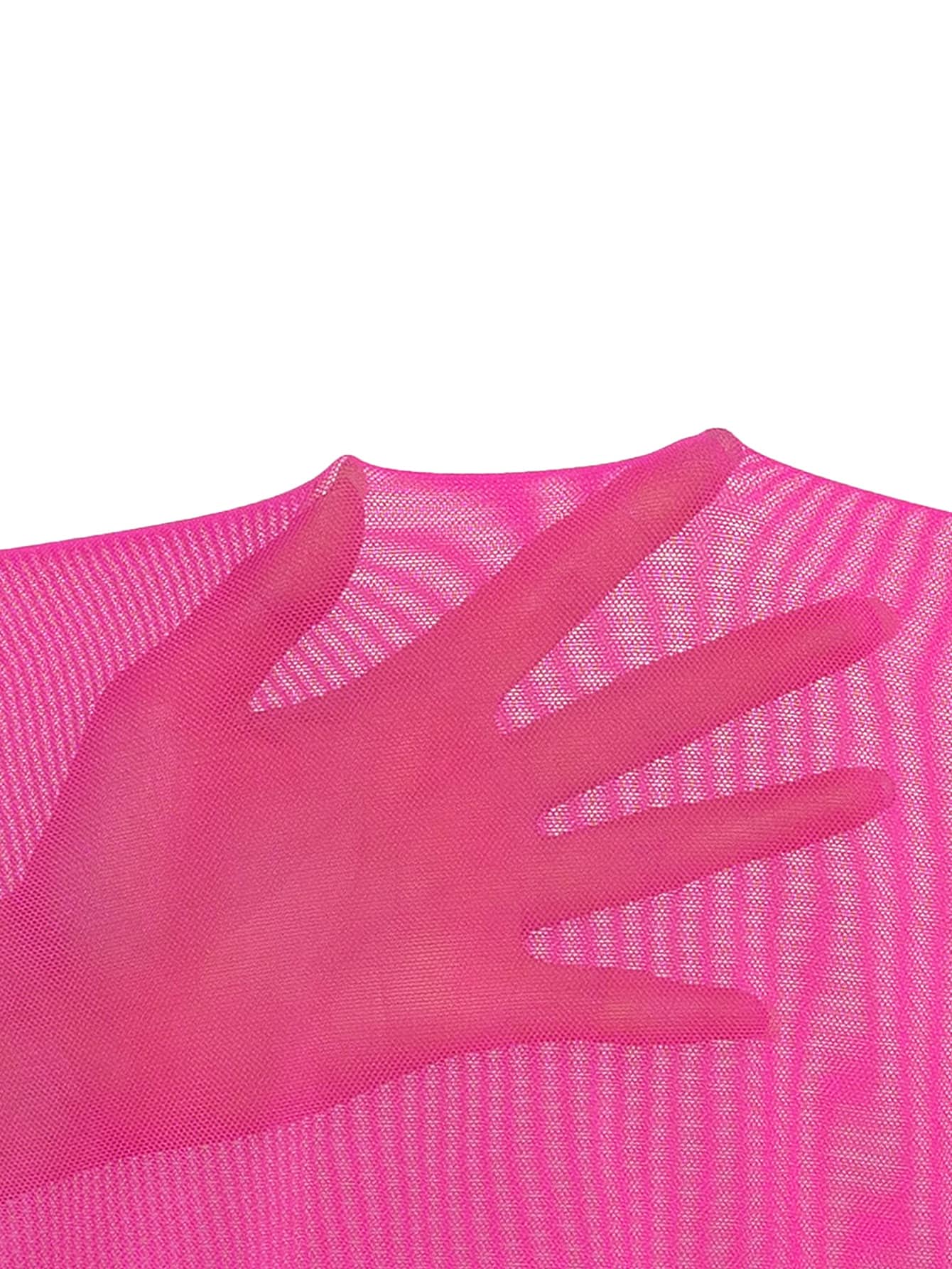 Swim SXY Summer Beach Solid Ripped Mesh Cover Up - image 10