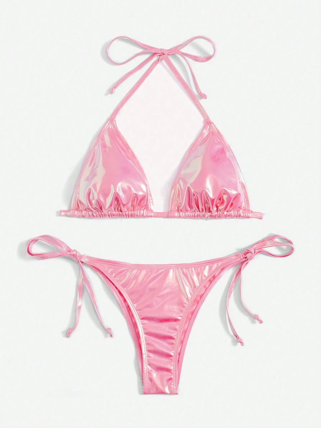 Swim Women's Beach Swimwear Set With Metallic Decor For Summer Beach Vacation