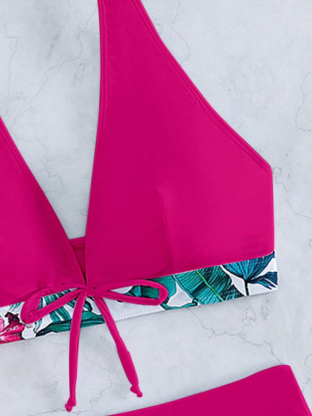 Swim SXY Summer Beach Tropical Print Halter Bikini Set