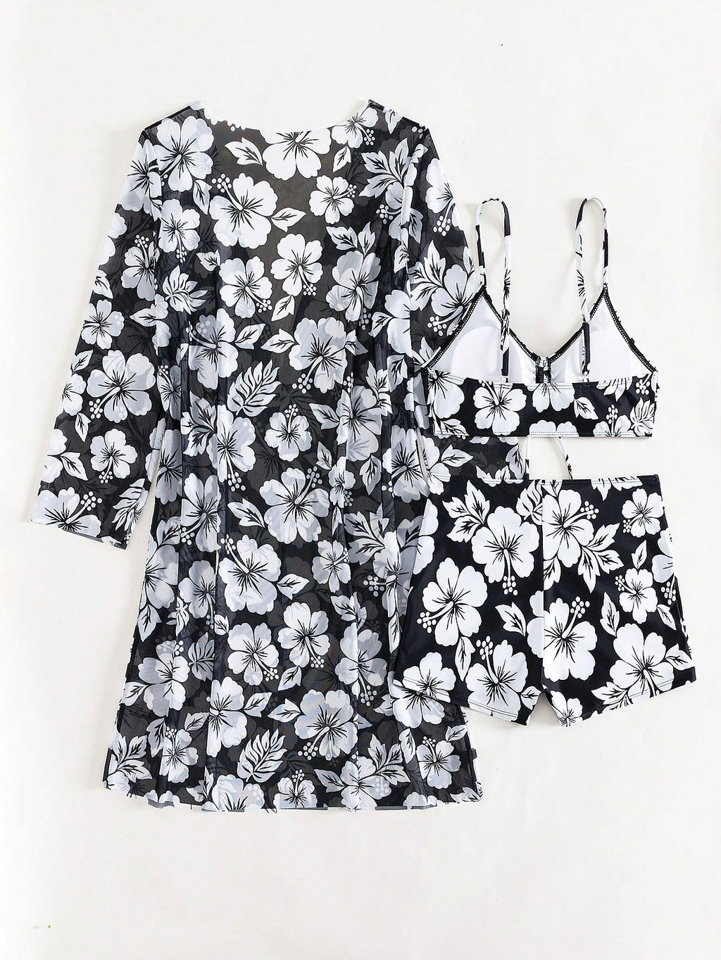 Swim Lushoire Summer Outfits For Women Summer Beach Floral Print Bikini Set With
