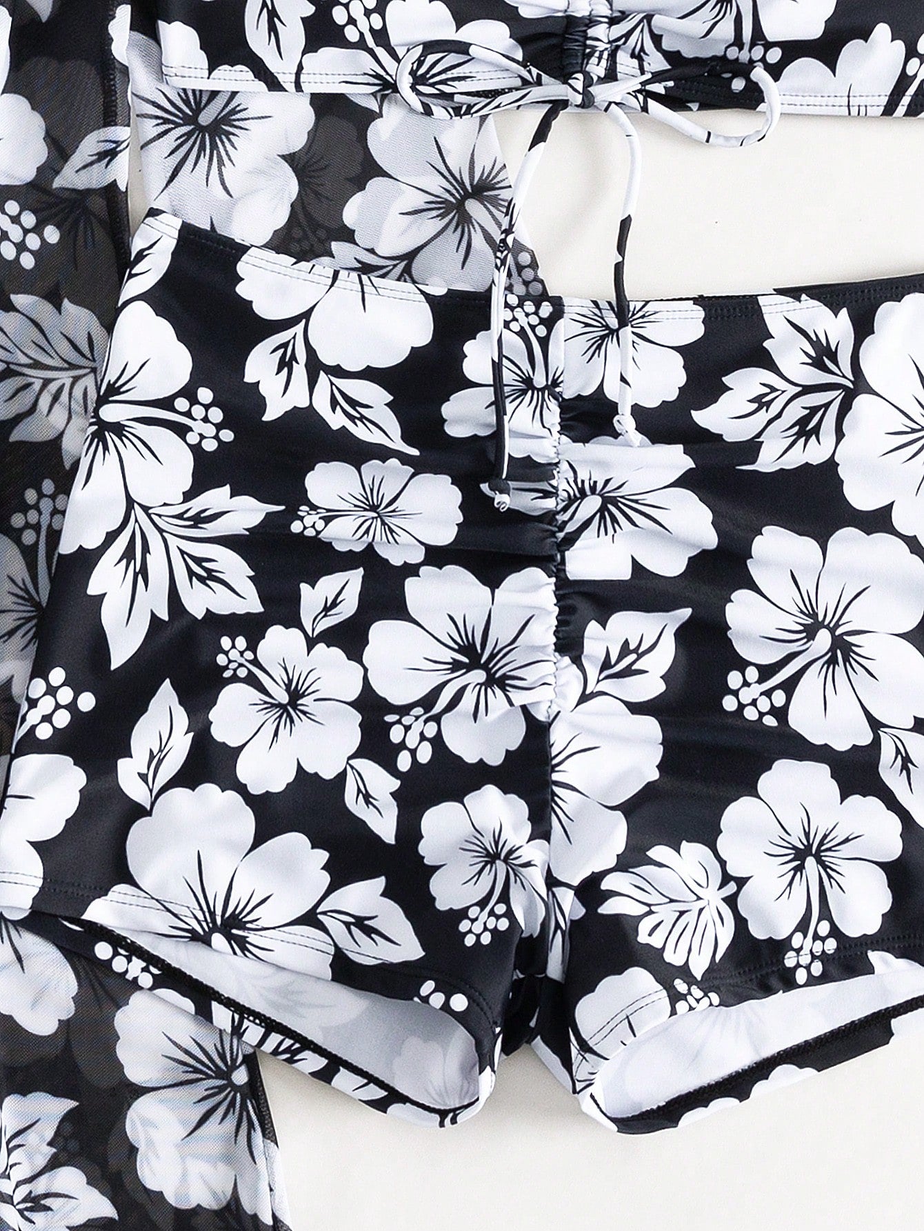 Swim Lushoire Summer Outfits For Women Summer Beach Floral Print Bikini Set With Kimono - image 5