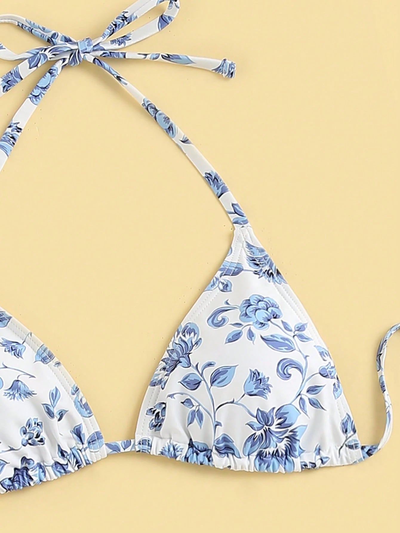 Swim Mod Women's Summer Beach Floral Print Halter Tie Sexy Bikini And