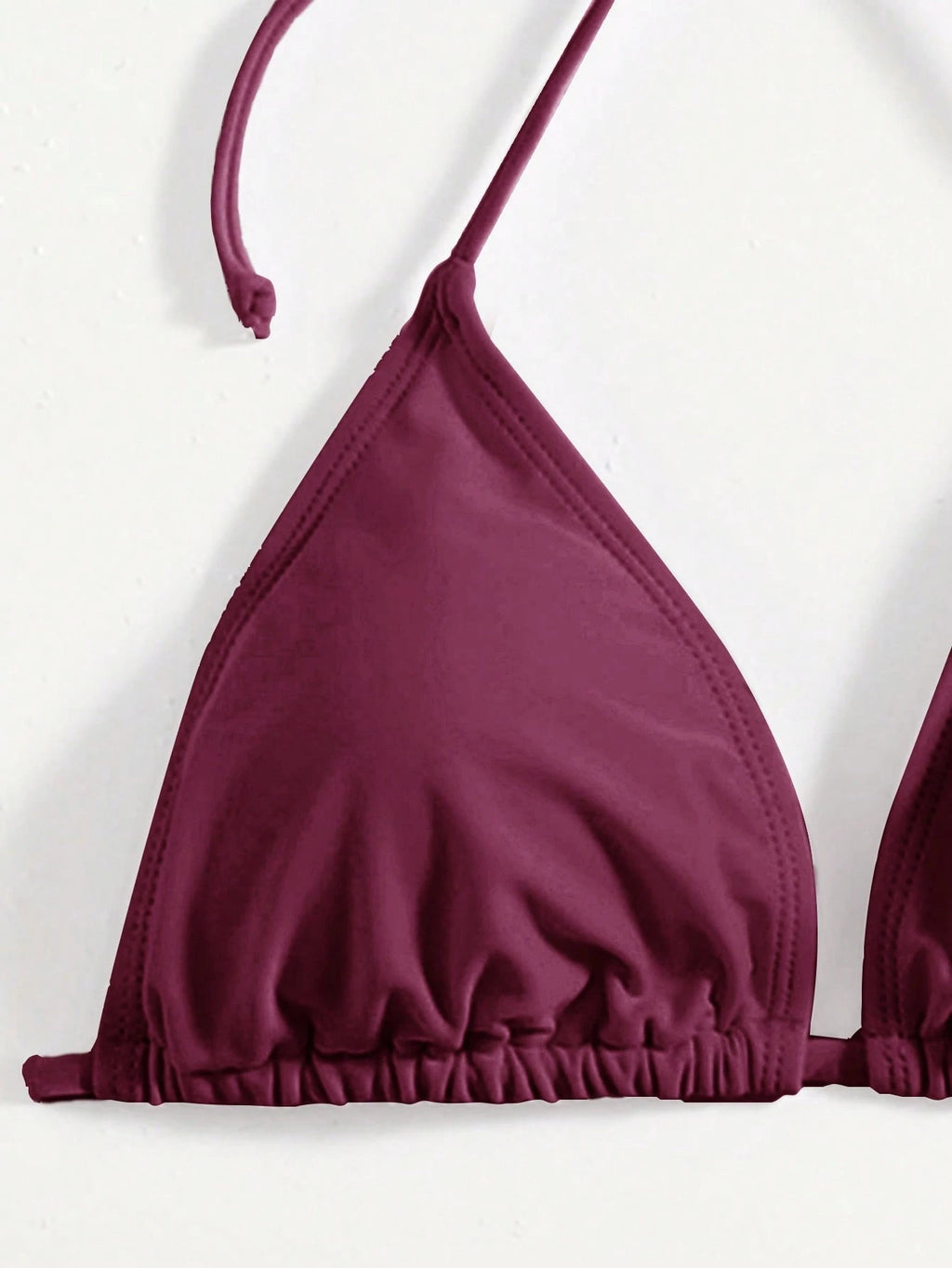 Swim Basics Summer Beach Halter Triangle Tie Side Bikini Set