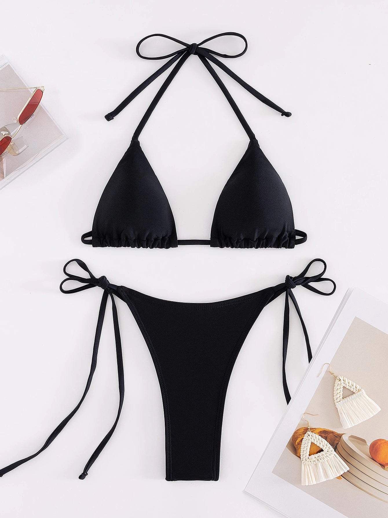 Plain Color Sexy Bikini Swimwear, Beach Holiday Swimwear, Summer