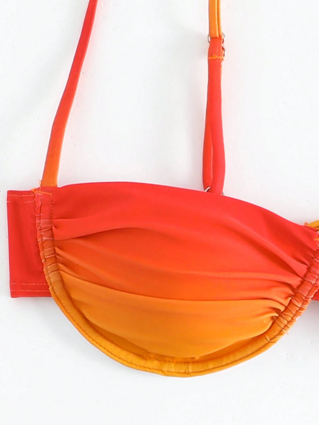 Women's Solid Color Splicing Fashionable Sexy Bikini Top And Bottom