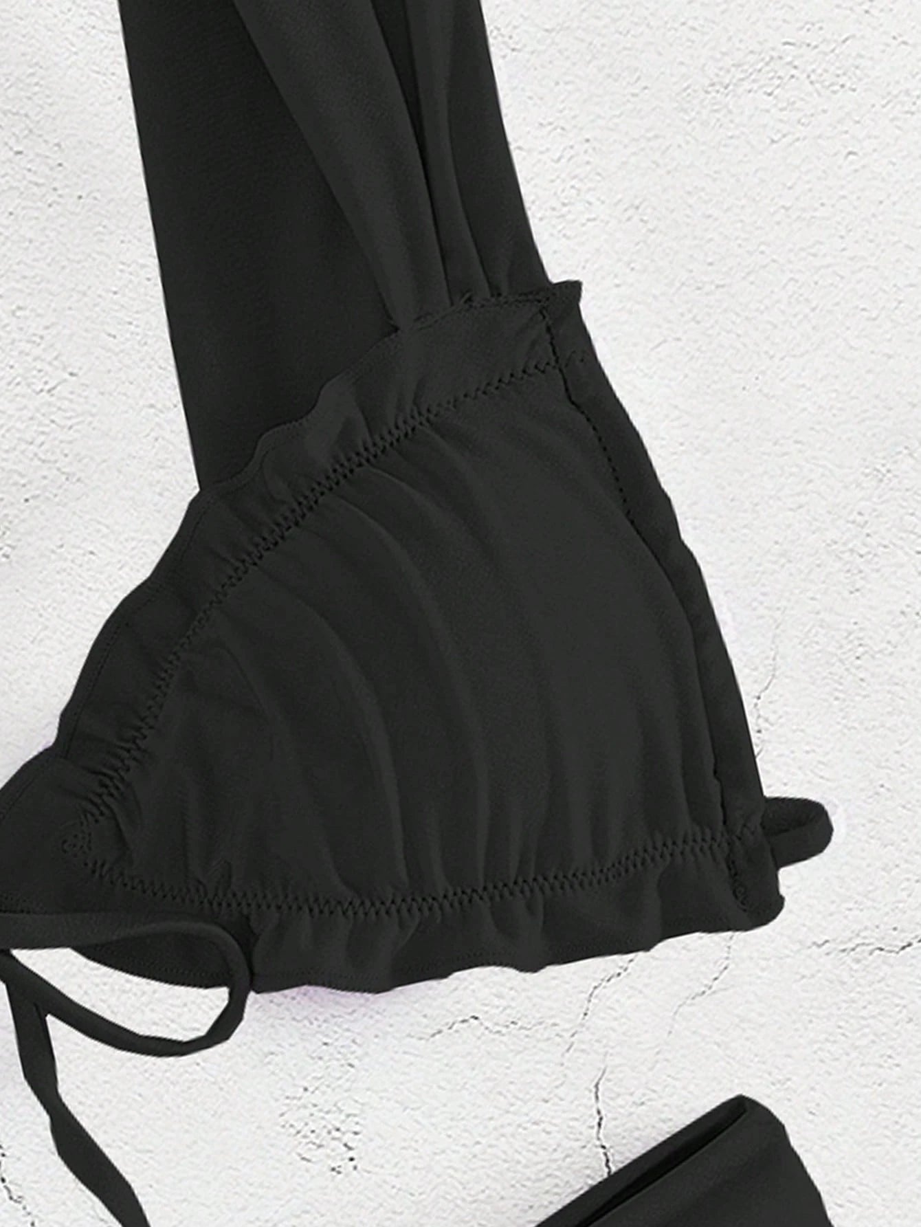 New Fashion Sexy Solid Color Bikini For Women Featuring Separated System, Rope Tied Design And Flounced - image 12
