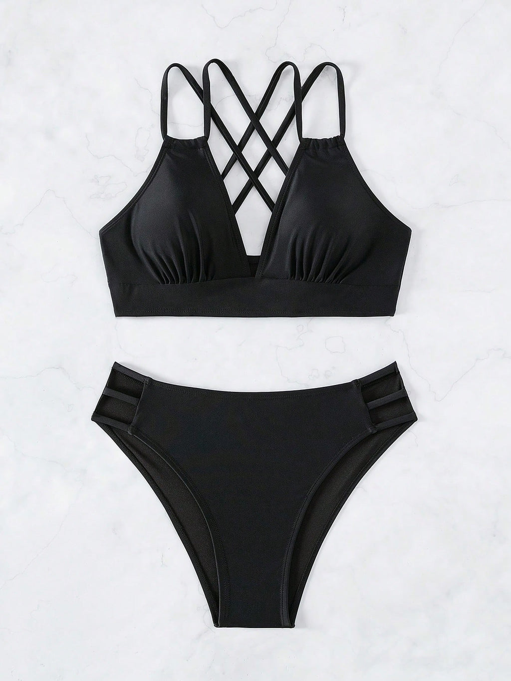 Swim Summer Beach Criss Cross Bikini Set
