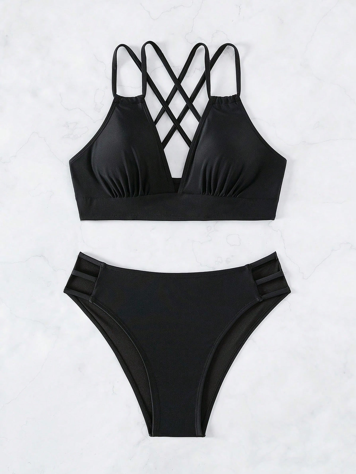 Swim Summer Beach Criss Cross Bikini Set - image 8