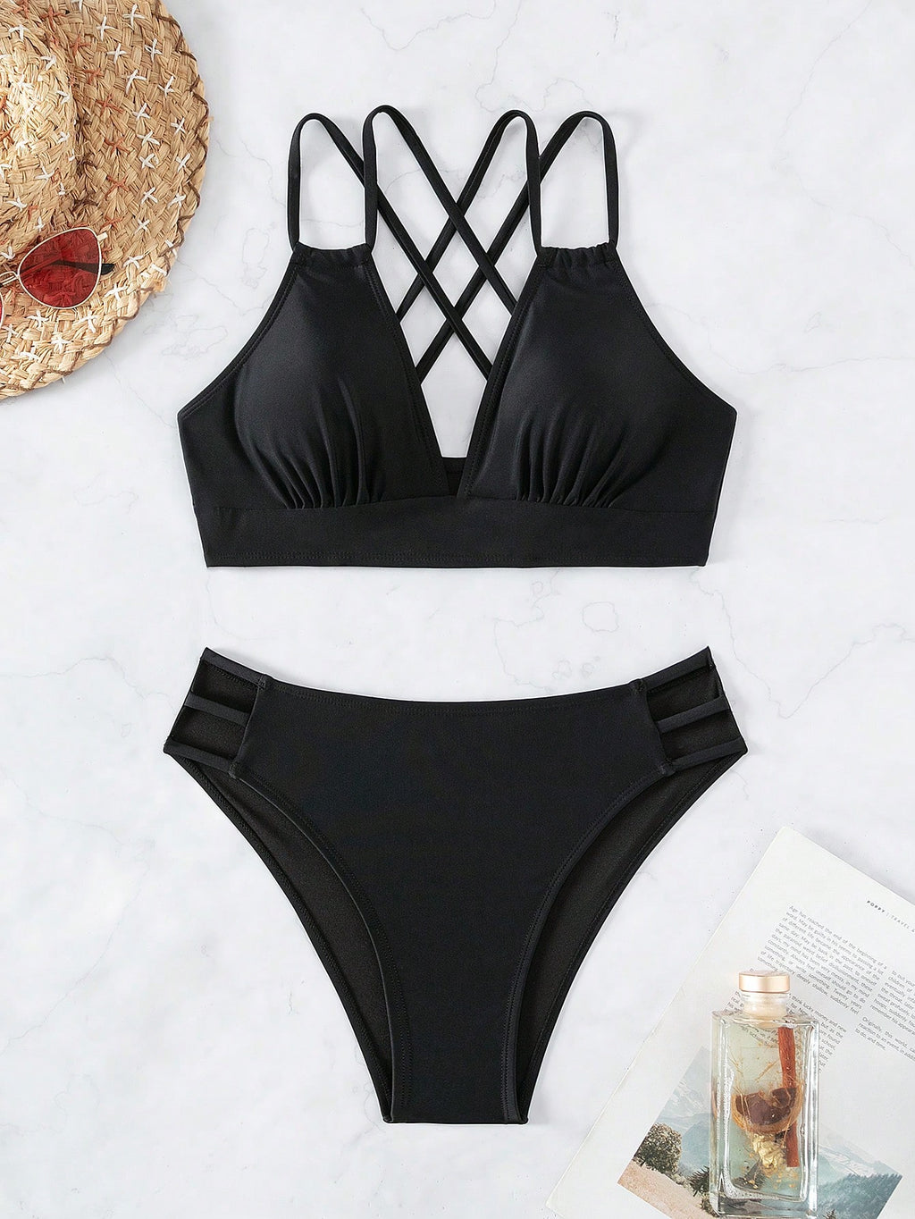 Swim Summer Beach Criss Cross Bikini Set