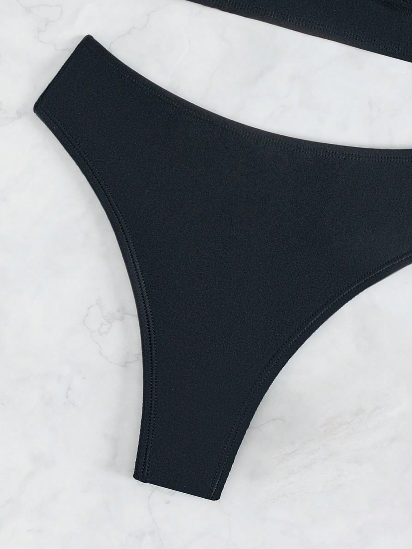 Swim Women's Solid Color Criss-Cross Back Sexy Bikini Swimsuit Set, Summer Beach - image 5