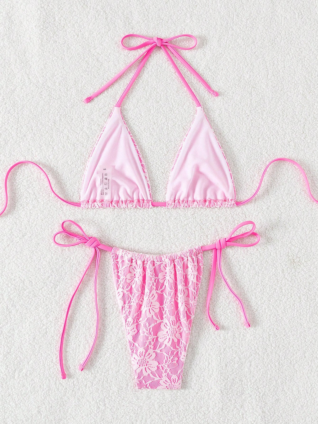 Swim Mod Women 3-Piece Bikini Set (Micro Triangle) For Summer Beach