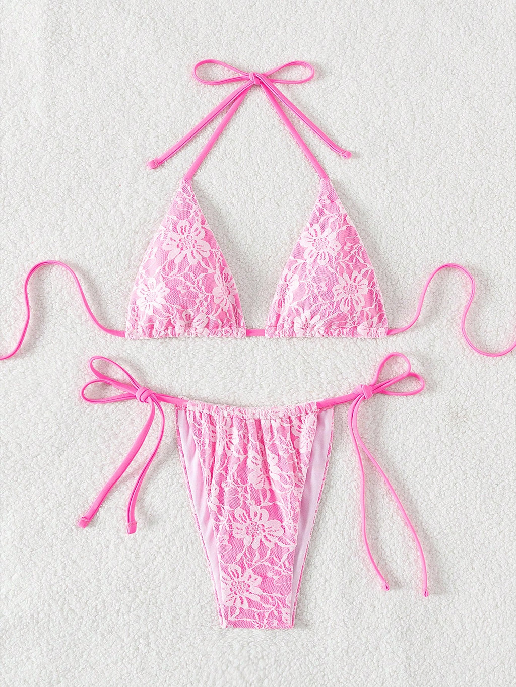 Swim Mod Women 3-Piece Bikini Set (Micro Triangle) For Summer Beach