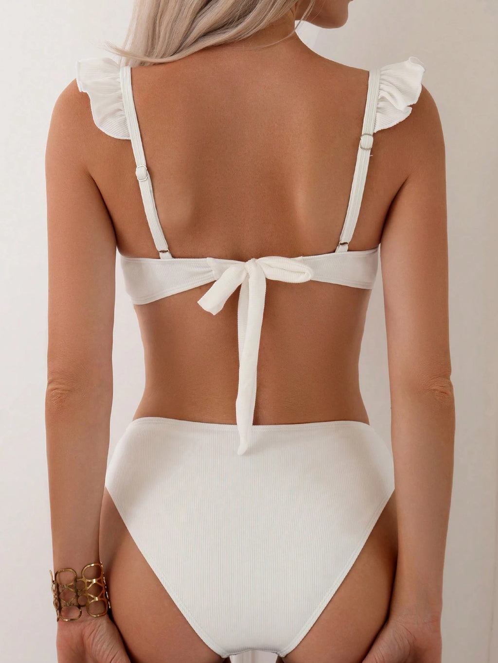 Swim Mod Summer Beach Bikini Set With Ruffled Edges And Steel Wire Support - image 4
