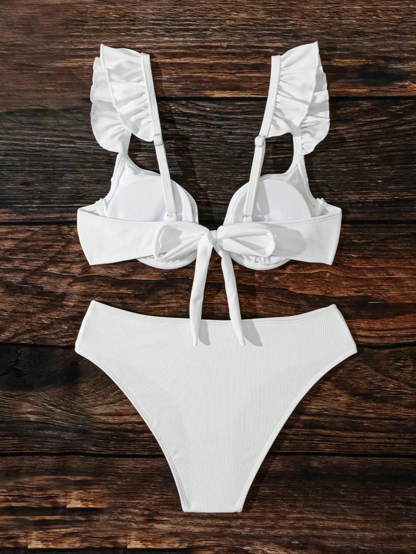 Swim Mod Summer Beach Bikini Set With Ruffled Edges And Steel Wire Support - image 7