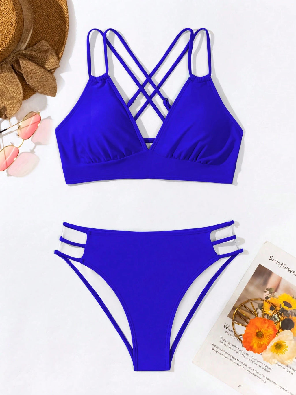 Swim Summer Beach Criss Cross Bikini Set