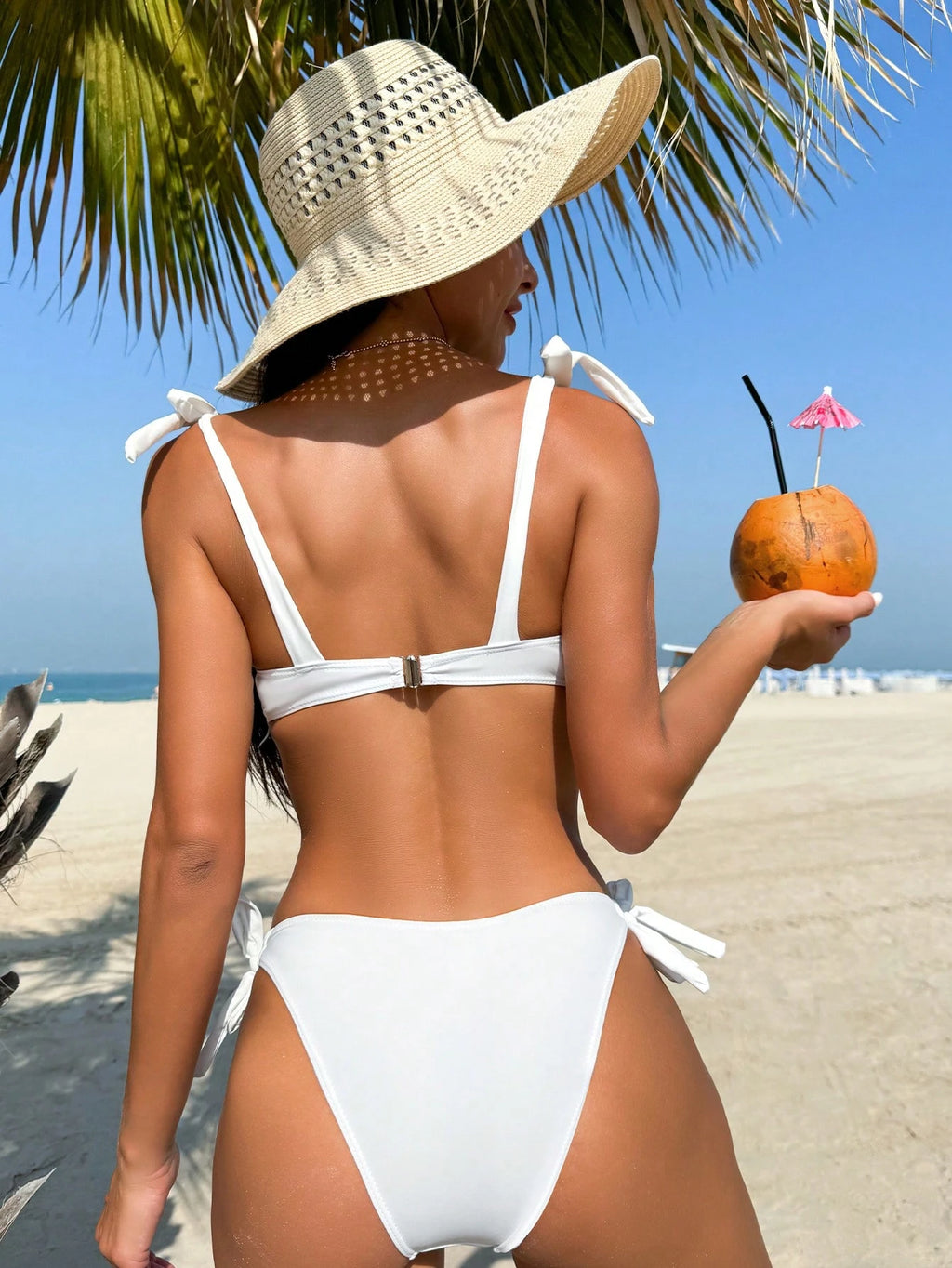 Swim Vcay Summer Beach Women's Solid Color Two Pieces Bikini Set - image 10