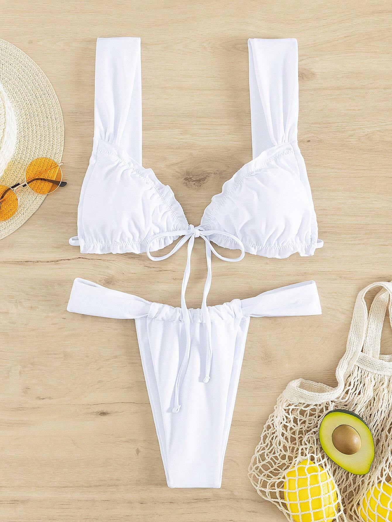 New Fashion Sexy Solid Color Bikini For Women Featuring Separated