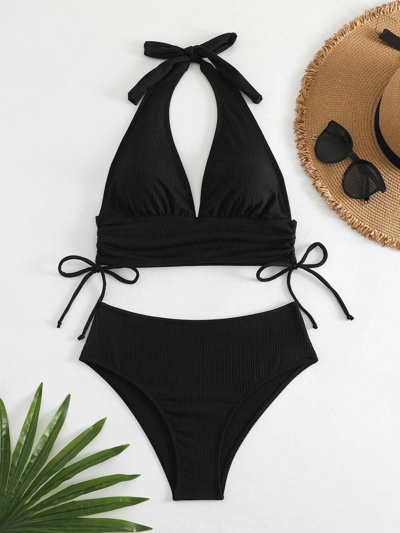 Swim Vcay 2022 Minimalist Solid Color Bikini Summer