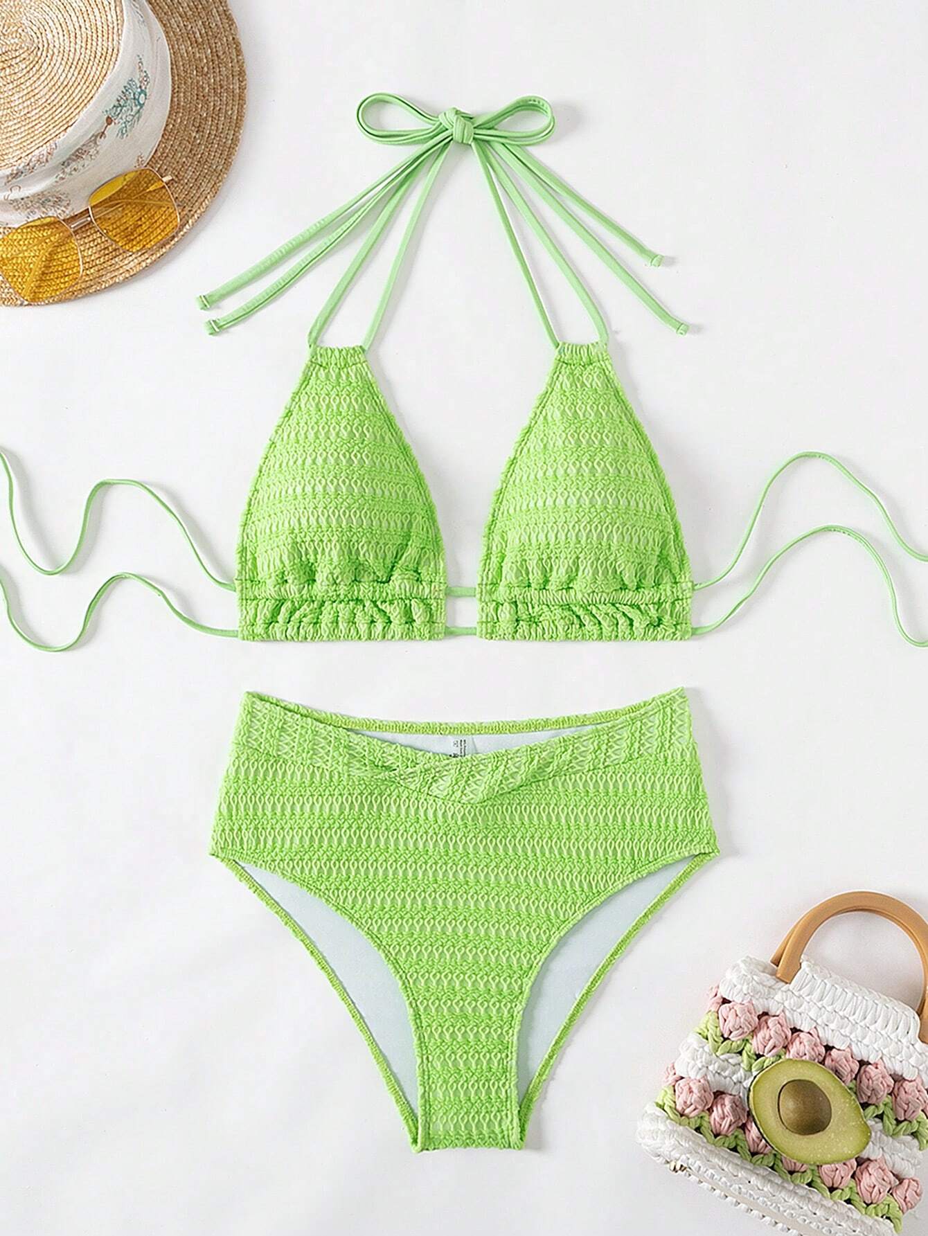 Zestiva 2026 New Women's 2-Piece Swimsuit Set With Line Contrast