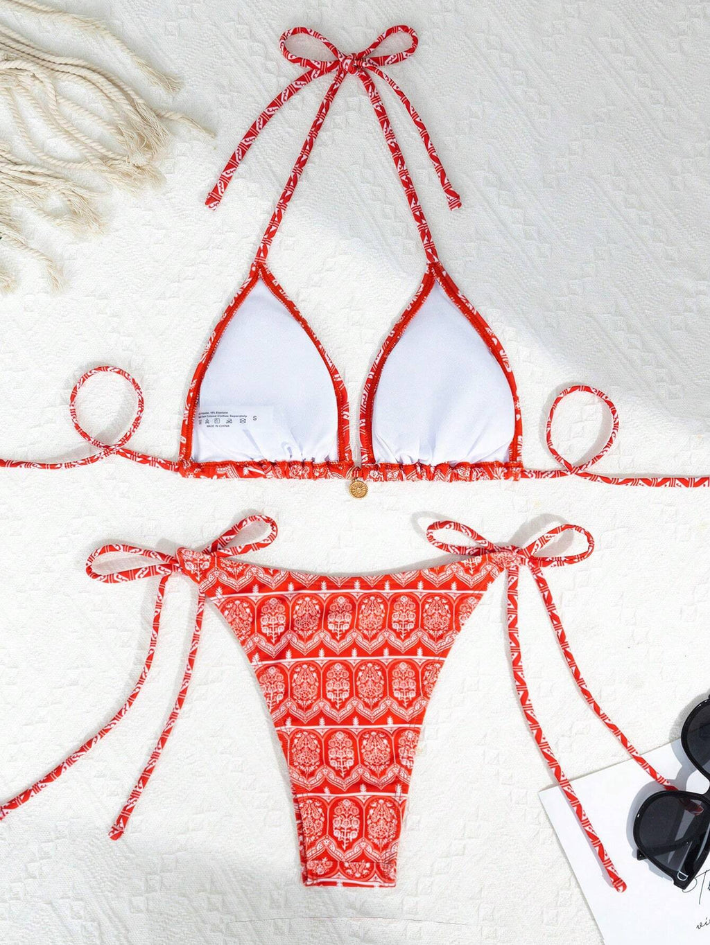 Swim Vcay Summer Beach Floral Printed Swimwear Set