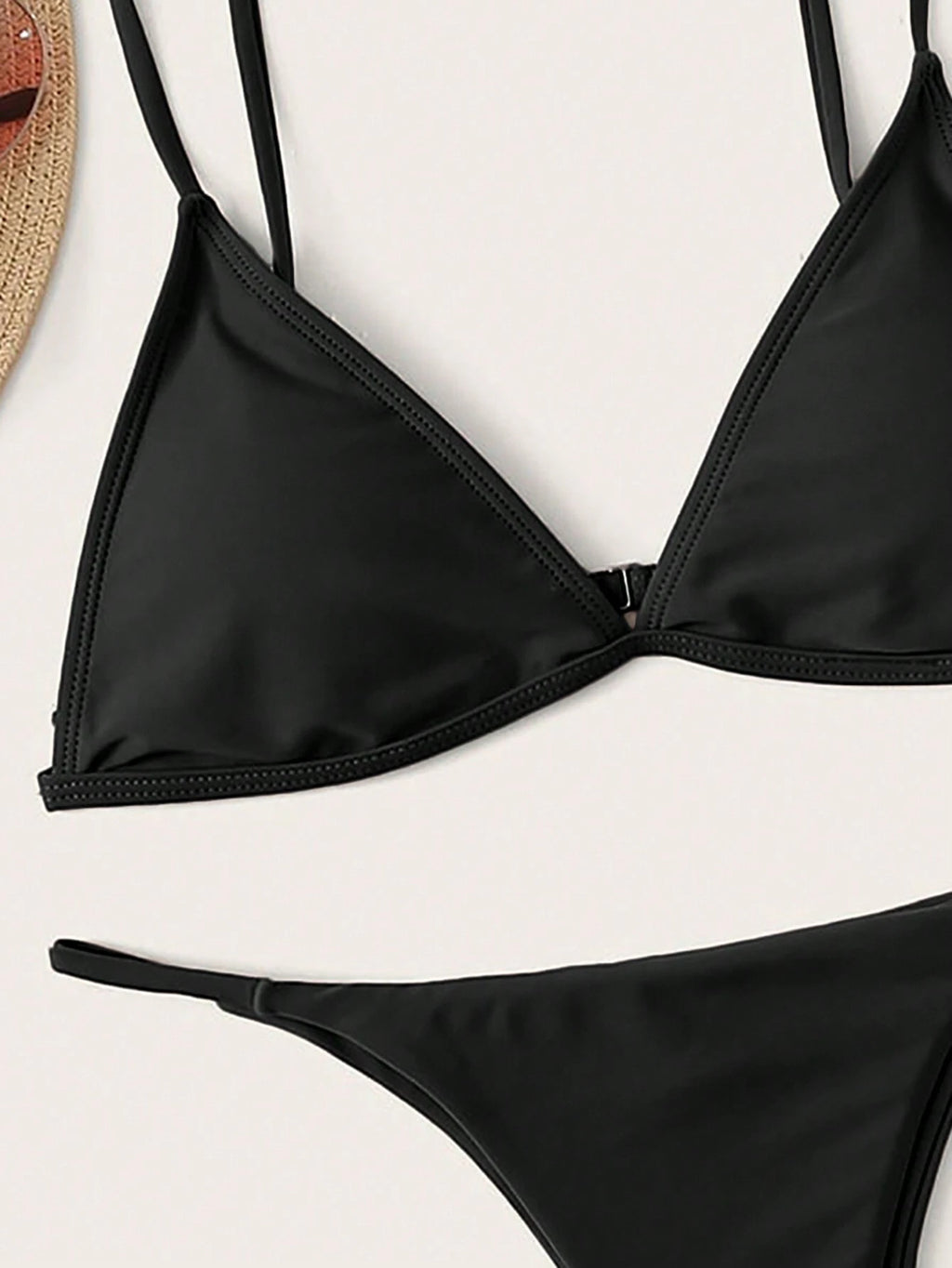 Swim Basics Summer Beach Minimalist Bikini Set Triangle Bra & Thong