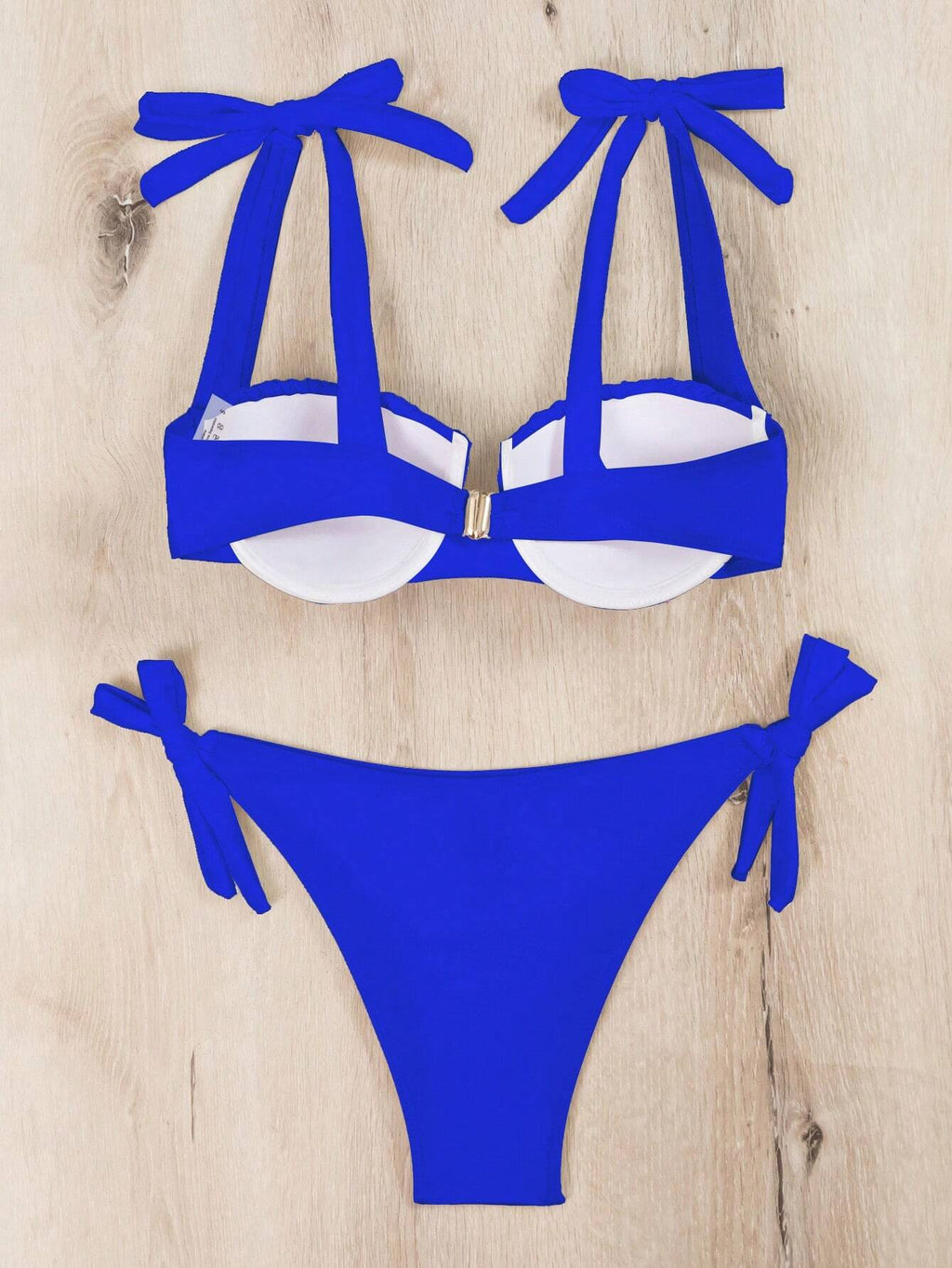 Swim Vcay Summer Beach Women's Solid Color Two Pieces Bikini Set - image 15