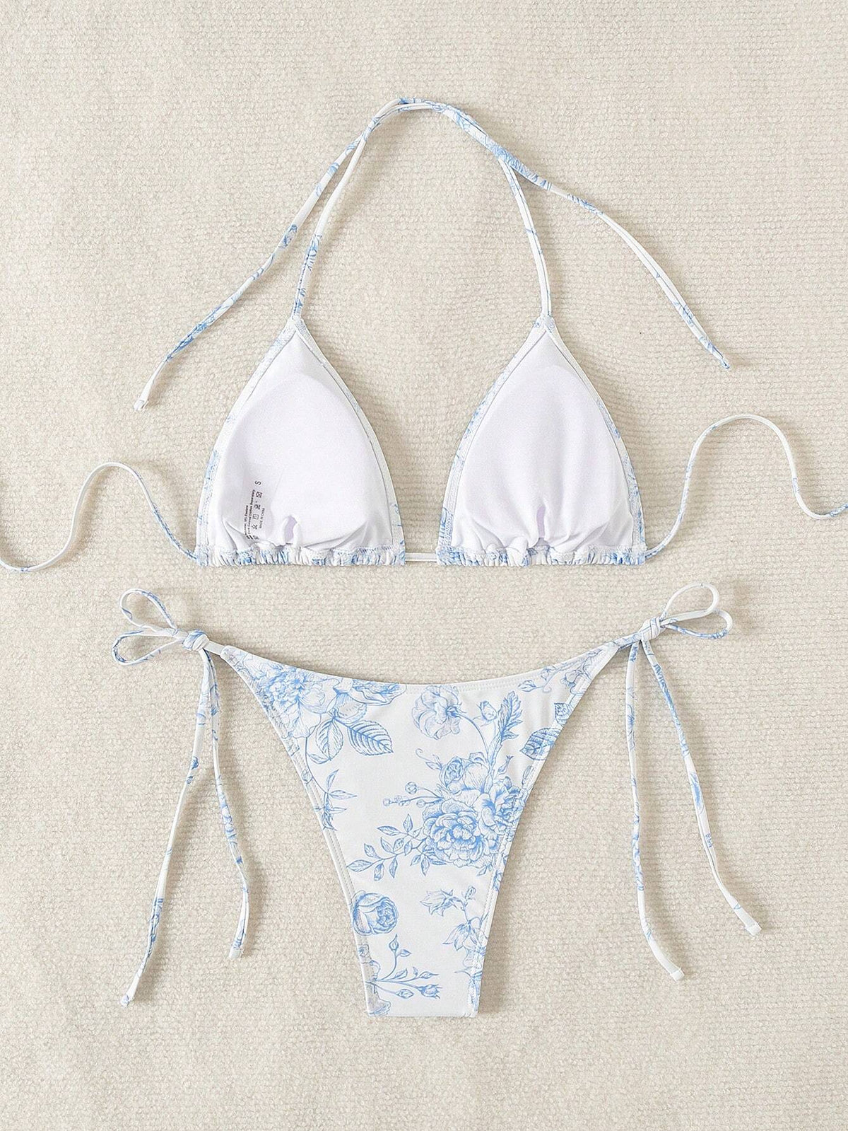 Swim Mod Summer Beach Women's Floral Printed Halter Neck Bikini Set Floral Bikinitwo Piece Bikini - image 9