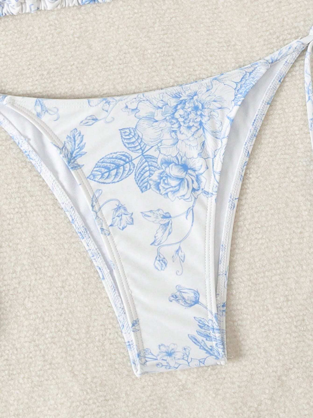 Swim Mod Summer Beach Women's Floral Printed Halter Neck Bikini Set