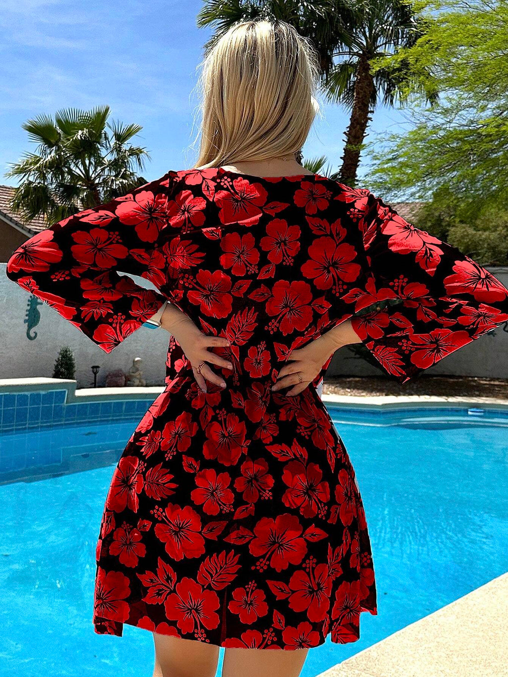 Swim Lushoire Summer Outfits For Women Summer Beach Floral Print Bikini Set With