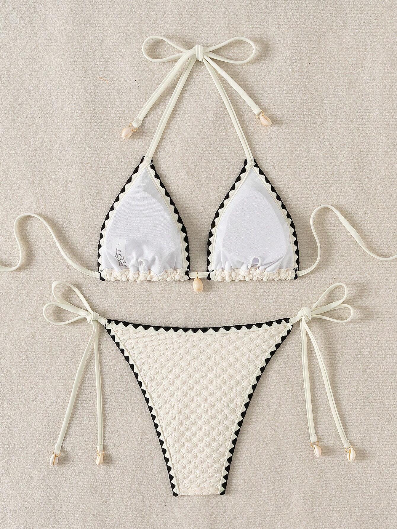 Swim Mod Ladies Halter Neck Summer Beach Swimwear Set, Fashionable