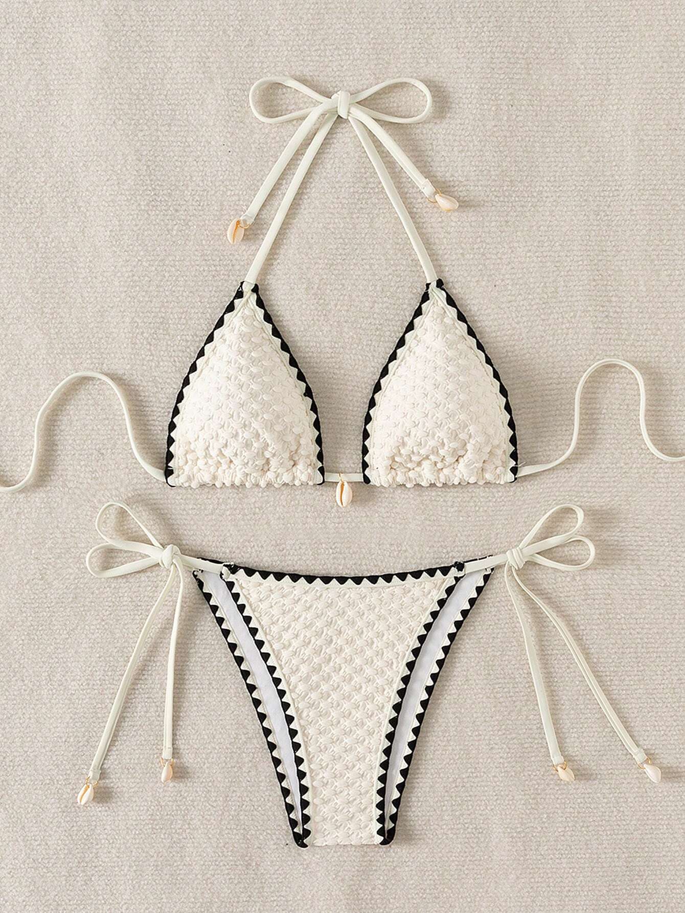 Swim Mod Ladies Halter Neck Summer Beach Swimwear Set, Fashionable