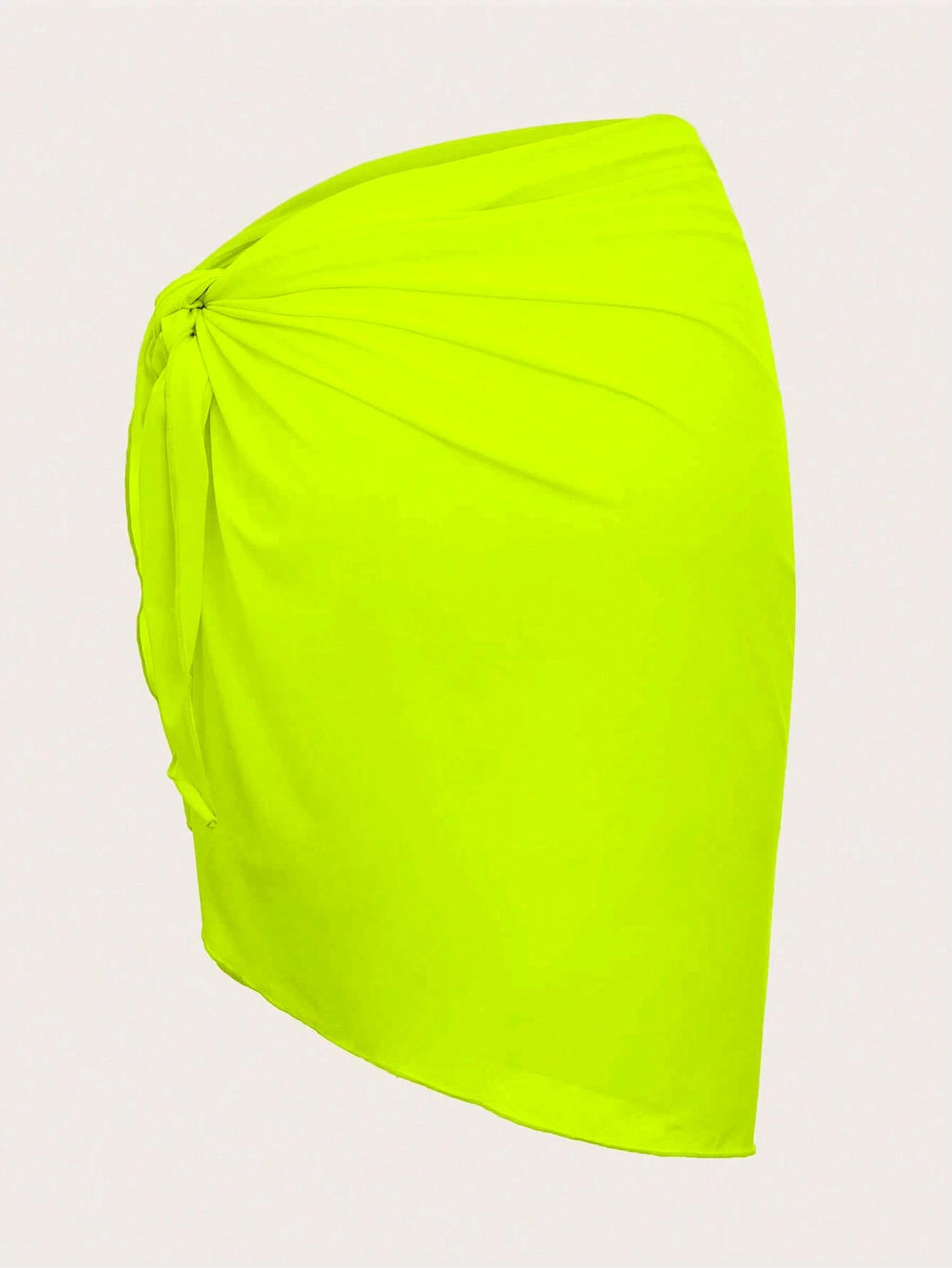 Swim Mod Summer Beach Ladies' Solid Color Simple Ruched Design Cover-Up - image 18