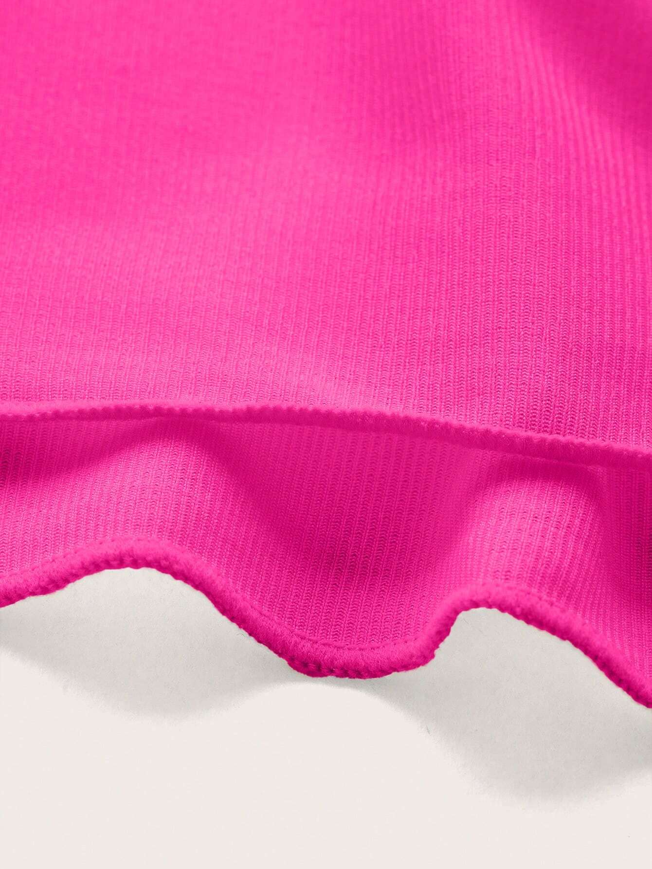 Swim Mod Summer Beach Ladies' Solid Color Simple Ruched Design Cover-Up - image 12