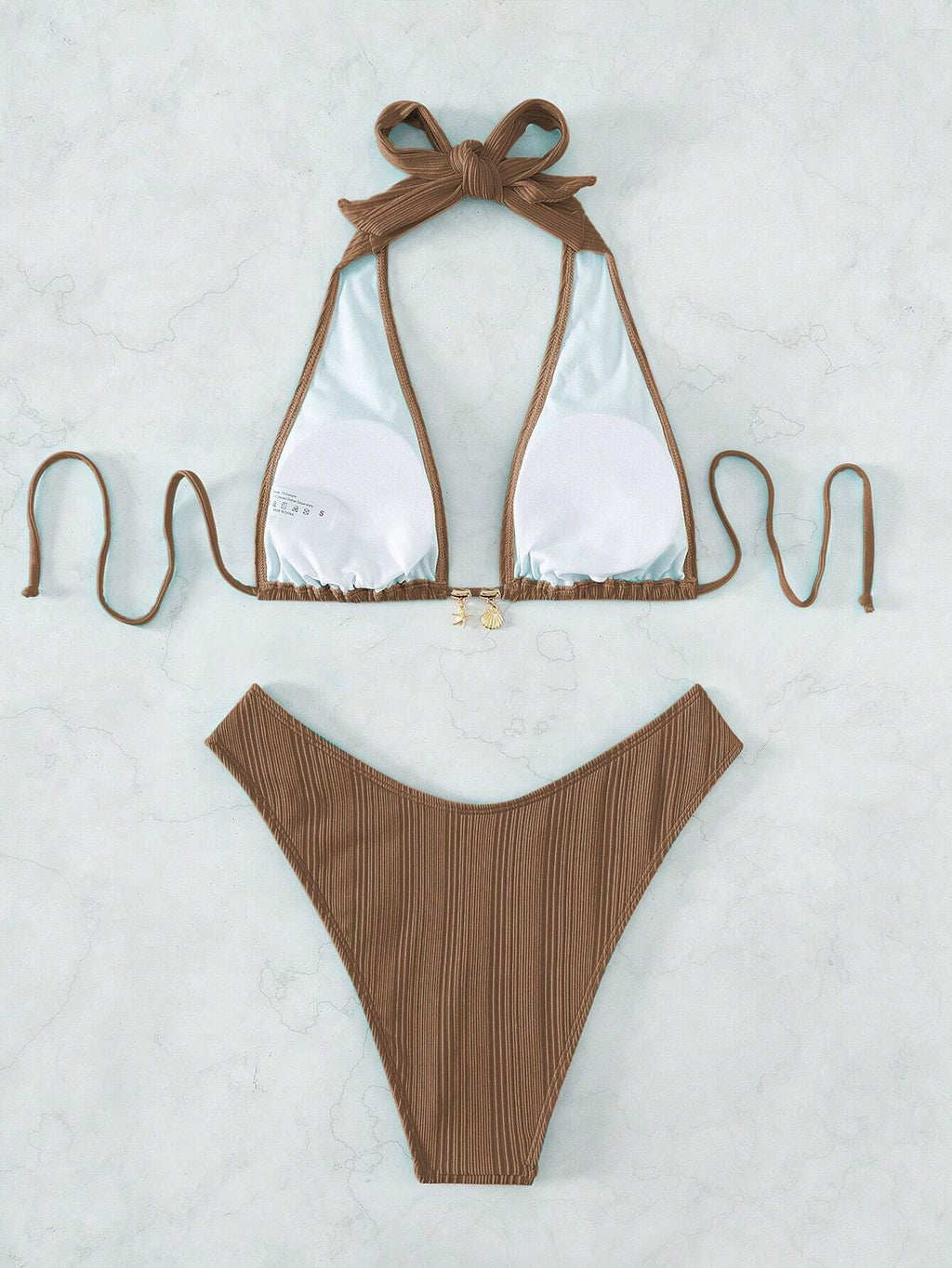 Swim Vcay Swim Suits For Women Summer Beach Chain Linked Halter