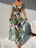 Breezaya Women Plant Printed Bikini Set, Random Print, 3-Piece Suit