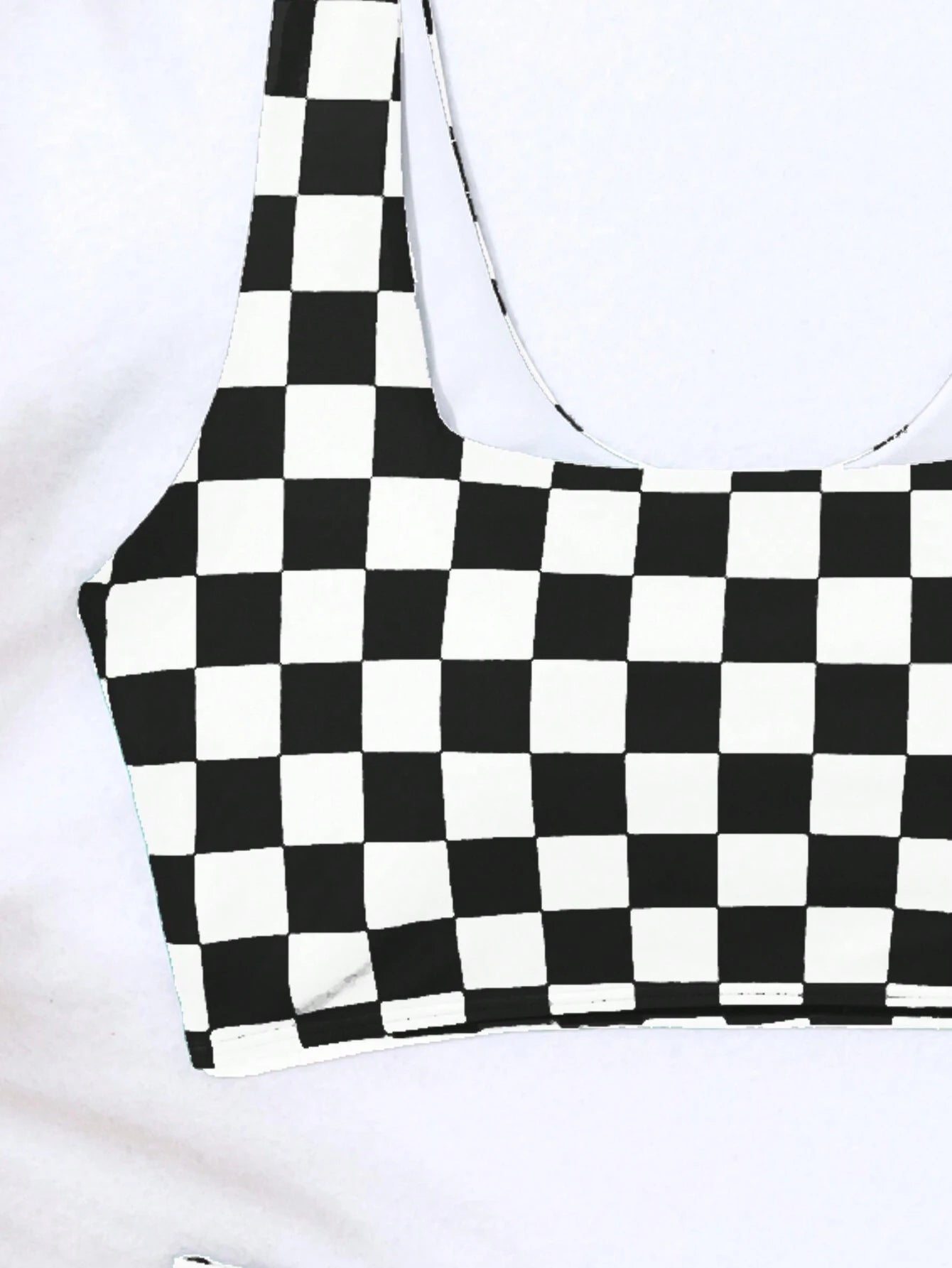 Swim Vcay Summer Beach Women's Checkered Print Bikini Set, Vacation Bikini Set - image 4