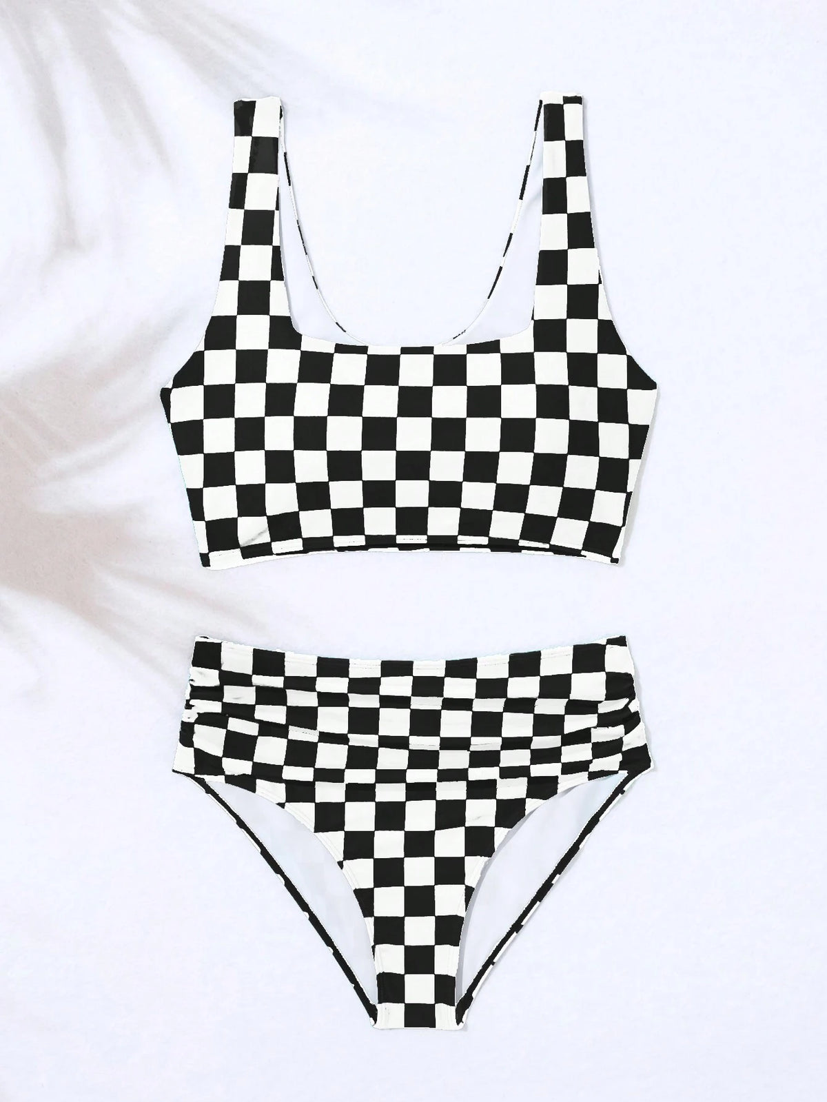 Swim Vcay Summer Beach Women's Checkered Print Bikini Set, Vacation Bikini Set - image 6