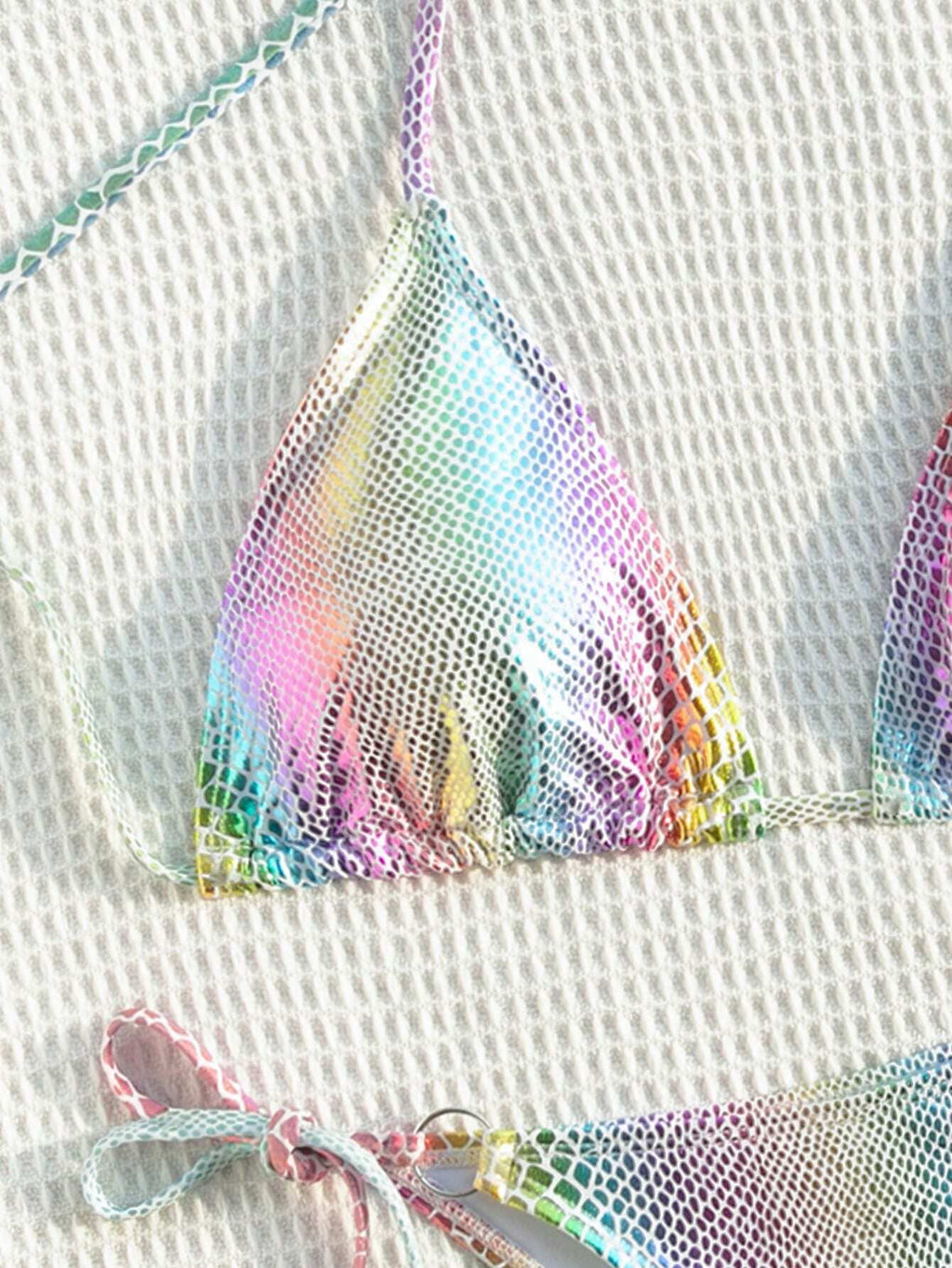 Swim SXY 2pcs/Set Women's 2025 Summer Beach Snake Skin Print Halter Tie Sexy Bikini Swimsuit - image 5