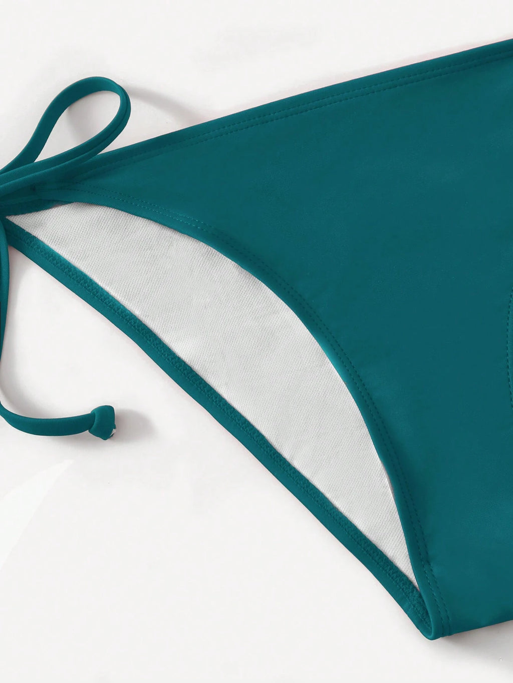 Swim Basics Summer Solid Color Simple Fashion Casual Daily Bikini Set
