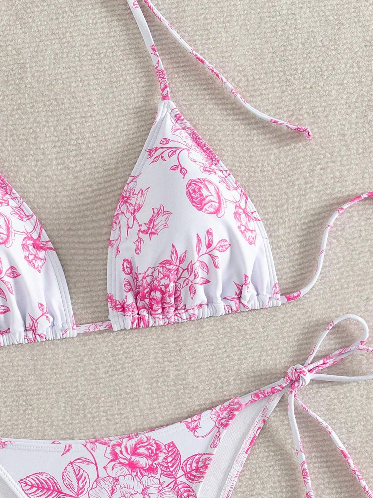Swim Mod Summer Beach Women's Floral Printed Halter Neck Bikini Set Floral Bikinitwo Piece Bikini - image 15